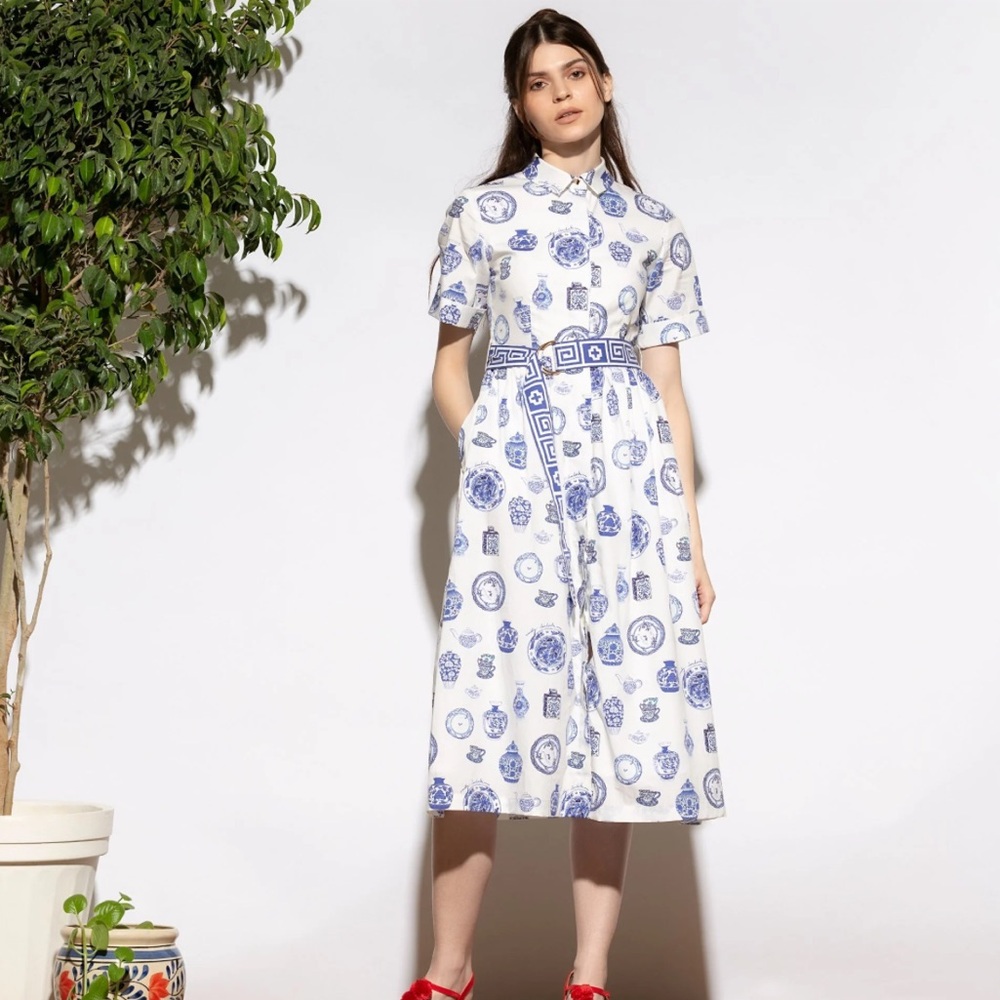 Emily Lovelock Signature Pottery Print Dress